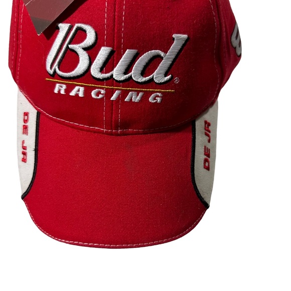 Bud Racing Dale Earnhardt Jr Winners Circle Red White NASCAR Hat Cap NWT - Picture 3 of 12